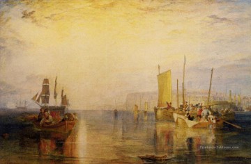 romantique romantisme Tableau Peinture - Sunrise Whiting Fishing à Margate romantique Turner